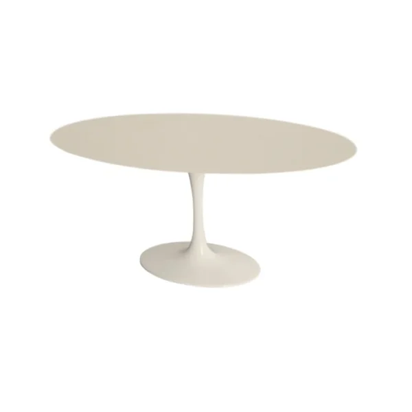 Mesa de Jantar Saarinen Tulipa - Oval - 140x90 cm - Quartzo Bege Vanilla
