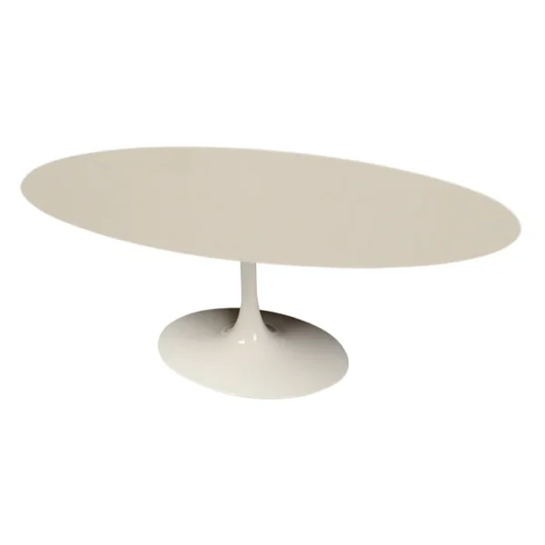 Mesa de Jantar Saarinen Tulipa - Oval - 160x90 cm - Quartzo Bege Vanilla