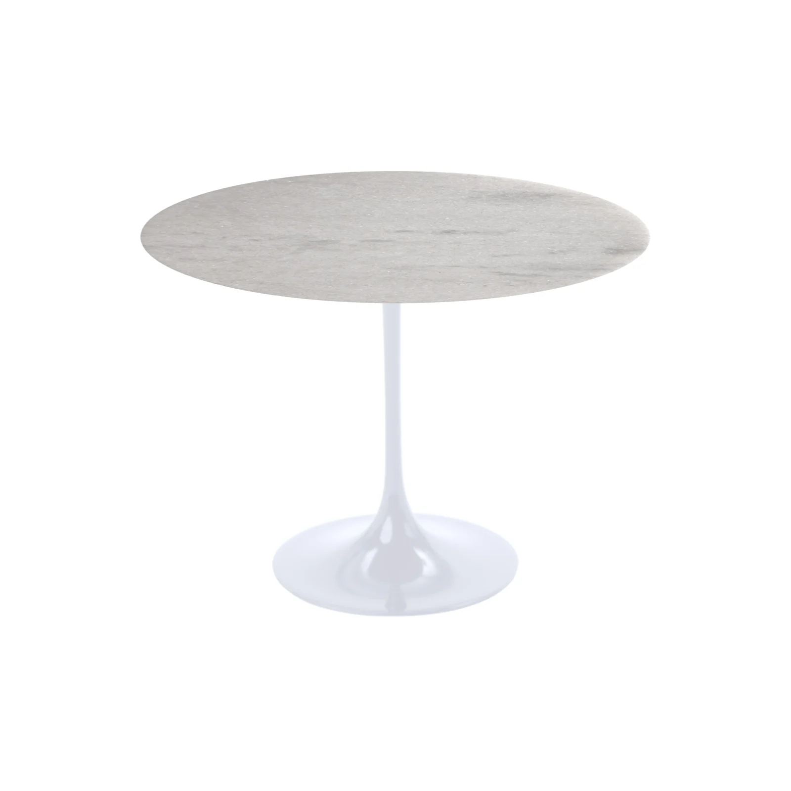 Mesa Lateral Saarinen Tulipa Redonda - 50 cm - Marmore Espirito Santo