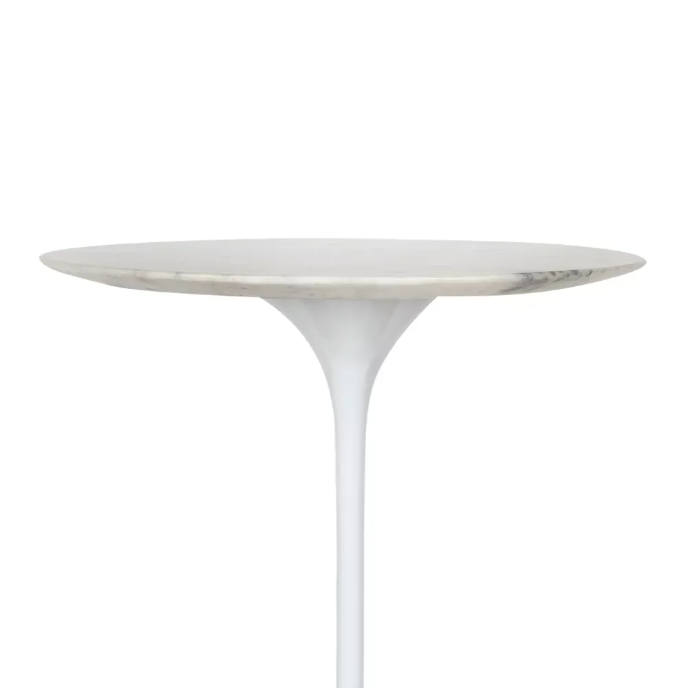 Mesa Lateral Saarinen Tulipa Redonda - 50 cm - Marmore Espirito Santo - Imagem 6