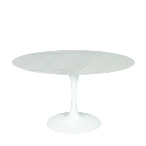 Mesa de Jantar Saarinen Tulipa Redonda - 137 cm - Marmore Espirito Santo