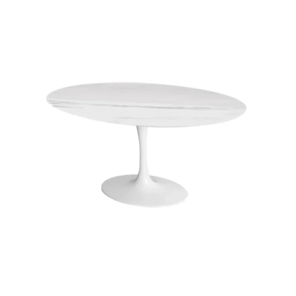Mesa de Jantar Saarinen Tulipa - Oval - 120x80 cm - Marmore Espirito Santo