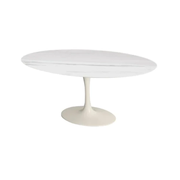 Mesa de Jantar Saarinen Tulipa - Oval - 140x90 cm - Marmore Espirito Santo - Imagem 4