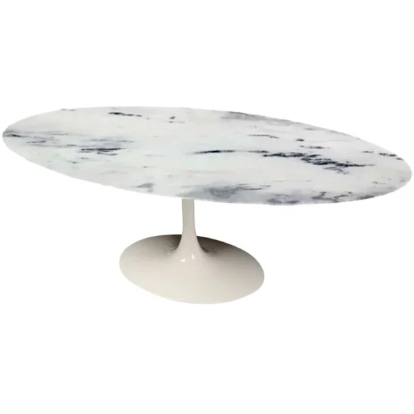 Mesa de Jantar Saarinen Tulipa - Oval - 198x122 cm - Marmore Espirito Santo - Imagem 4