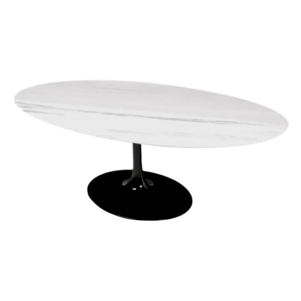 Mesa de Jantar Saarinen Tulipa - Oval - 160x90 cm - Marmore Espirito Santo - Imagem 5