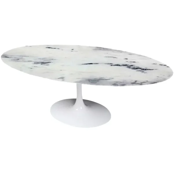 Mesa de Jantar Saarinen Tulipa - Oval - 198x122 cm - Marmore Espirito Santo