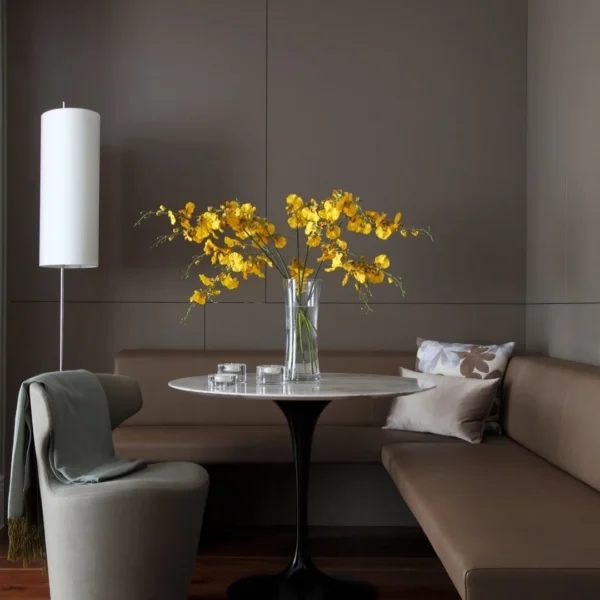 Mesa de Jantar Saarinen Tulipa Redonda - 80 cm - Marmore Espirito Santo - Imagem 3