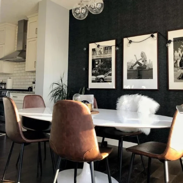 Mesa de Jantar Saarinen Tulipa - Oval - 160x90 cm - Quartzo Branco Zeus - Imagem 2