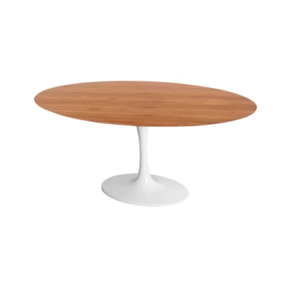 Mesa de Jantar Saarinen Tulipa - Oval - 140x90 cm - Madeira Freijo