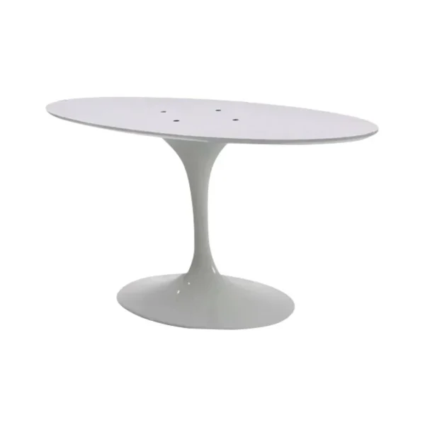 Base de Mesa Saarinen de Jantar Oval em Alumínio - Tampos de 120 x 80 cm até 160 x 90 cm