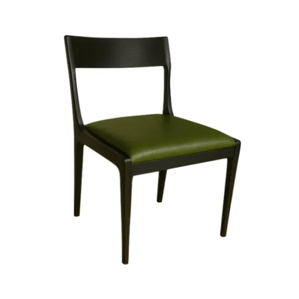 Cadeira de Jantar Yasmin Madeira Natural Tecido Verde Kansas 10