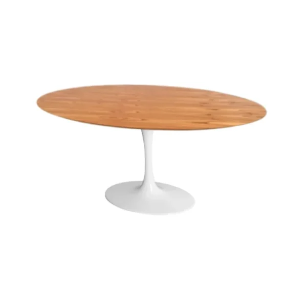 Mesa de Jantar Saarinen Tulipa - Oval - 140x90 cm - Madeira Cinamomo