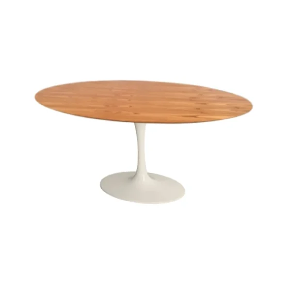 Mesa de Jantar Saarinen Tulipa - Oval - 140x90 cm - Madeira Cinamomo - Imagem 2