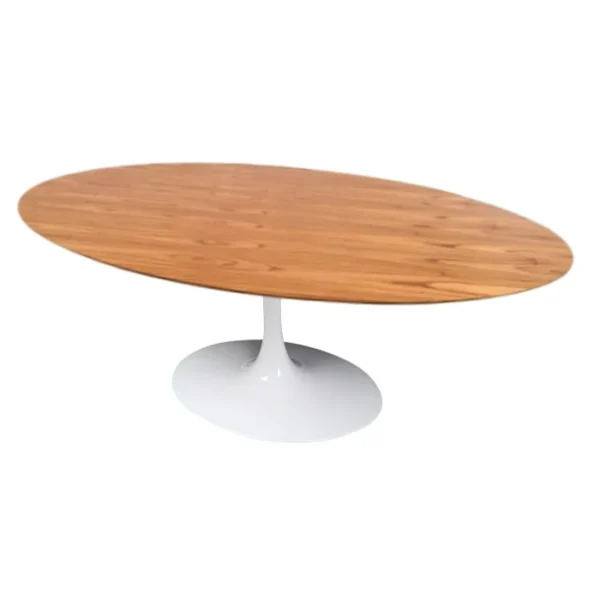 Mesa de Jantar Saarinen Tulipa - Oval - 180x100 cm - Madeira Cinamomo